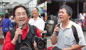 旗山東昌裏里長陳東甫（右）退伍軍人曹健（左）