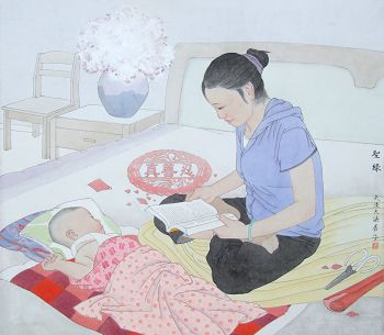 中國大陸法輪功學員美術作品《聖緣》