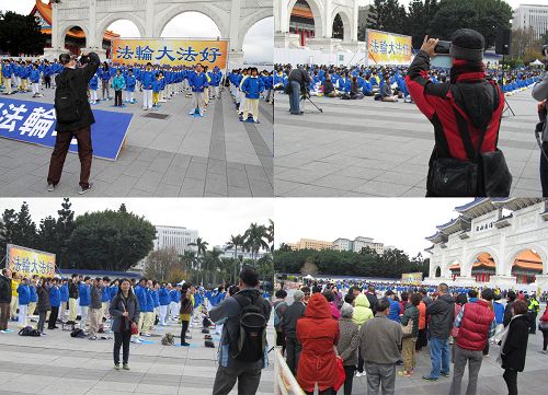 圖2：盛大、祥和的場面吸引遊客駐足觀看、拍照留念、了解真相。