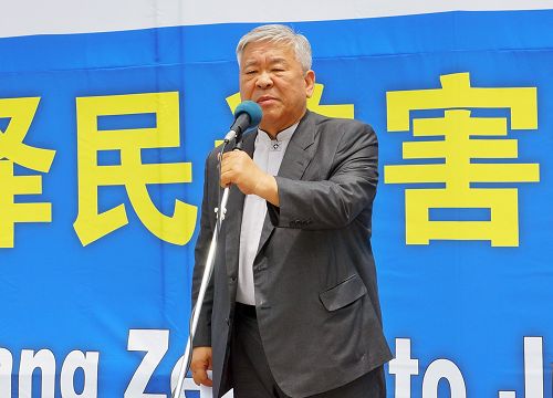 圖14：圖為首爾朝鮮族教會牧師徐京錫演講。