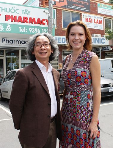 圖6：瑪麗斌濃市議會（Maribyrnong City Council）議員卡特（Sarah Carter）女士和越南社區領袖鄧博士（Dr Kieu Tien Dung）。