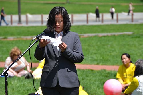 圖10：何欣女士揭露中共江氏集團的迫害