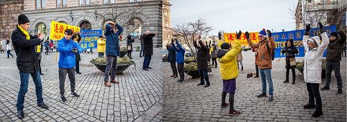 '有緣人當場學煉法輪功。'