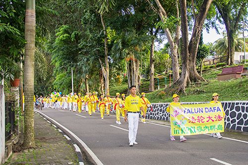 圖20：法輪功學員參加在無車日遊行