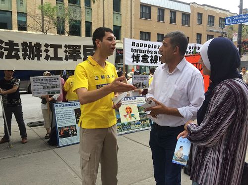 '來自約旦的Issac Rodi 夫婦譴責中共虐殺無辜法輪功學員。「我想所有人都會反對這場迫害的」。'