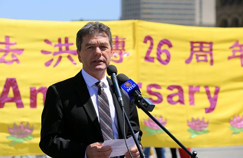 圖4：國會議員David Anderson先生在集會上發言