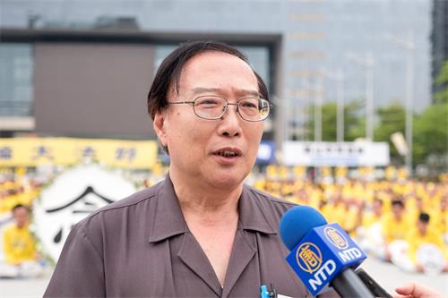 '圖6：前台中市醫界聯盟理事長、中山醫學大學醫學系副教授張啟中以醫生的立場堅決反對中共迫害法輪功、活摘法輪功學員器官。'