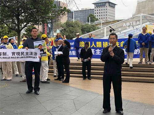 '圖4：民運人士余很猛先生呼籲警惕中共的在海外的滲透。'