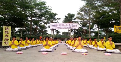 '圖8：2018年7月15日傍晚，柔佛州新山部份法輪功學員在Adda?Height公園舉行720悼念活動。'