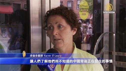 '圖6：多倫多觀眾凱倫-奧利裏（Karen?O'Leary）說孫毅給她留下深刻印象。'