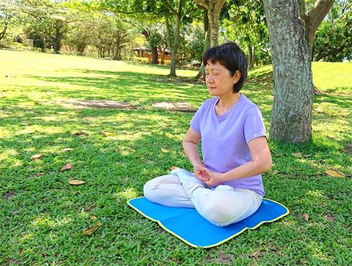 '圖7：修煉二十年的秀桂，非常感恩師尊，期許新年更精進。'