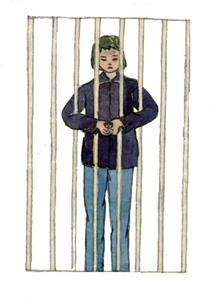 '示意圖：拇指扣酷刑'